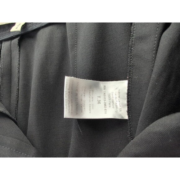 Lanvin Wool Blend Diamond Hook Closure Women's Pants Size 36/6 Made In Slovakia - Picture 16 of 16